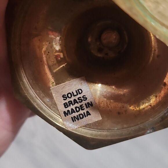 Vintage Solid Brass Small Candlestick Holders - Picture 4 of 5